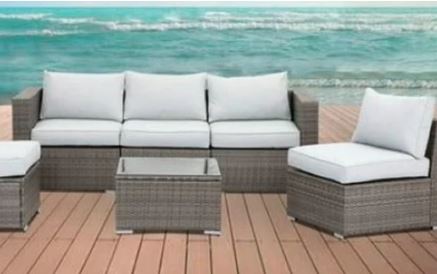 8 AD-223 Wicker Outdoor Sofa And Table Set