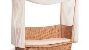CFI-158 AD-158 Luxury Cane Daybed With Roof Canopy
