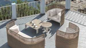 AD-223 Wicker Outdoor Sofa And Table Set