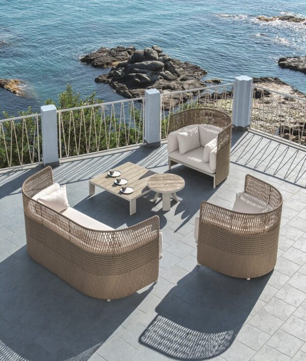 CFI-223 AD-223 Wicker Outdoor Sofa And Table Set