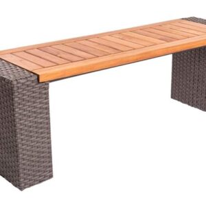 AD-184 Wood And Wicker Bench