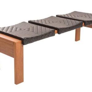 AD-185 Wood And Wicker Bench